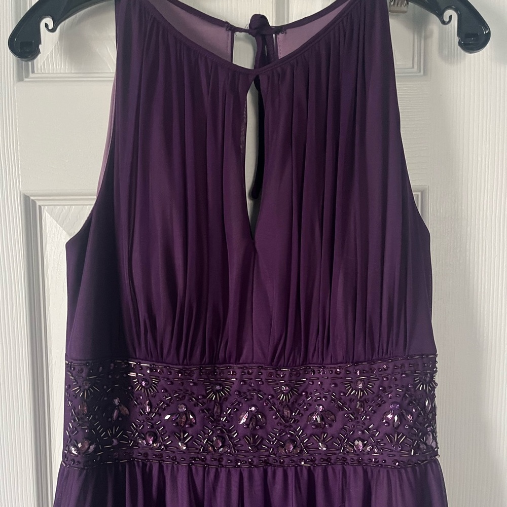 Jessica Howard Beaded Purple Formal Dress
